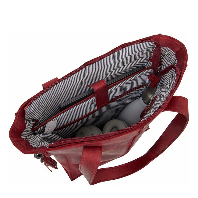 Justified  'Nynke' Rood - Shopper & Laptop Bag - 14 inch