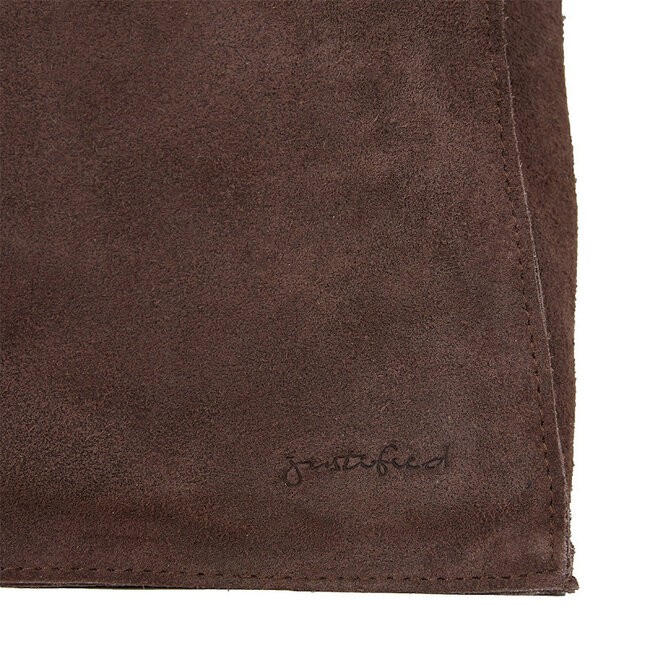 Justified  'Nyra' Suède Bruin - Shopper & Laptop Bag - 14 inch