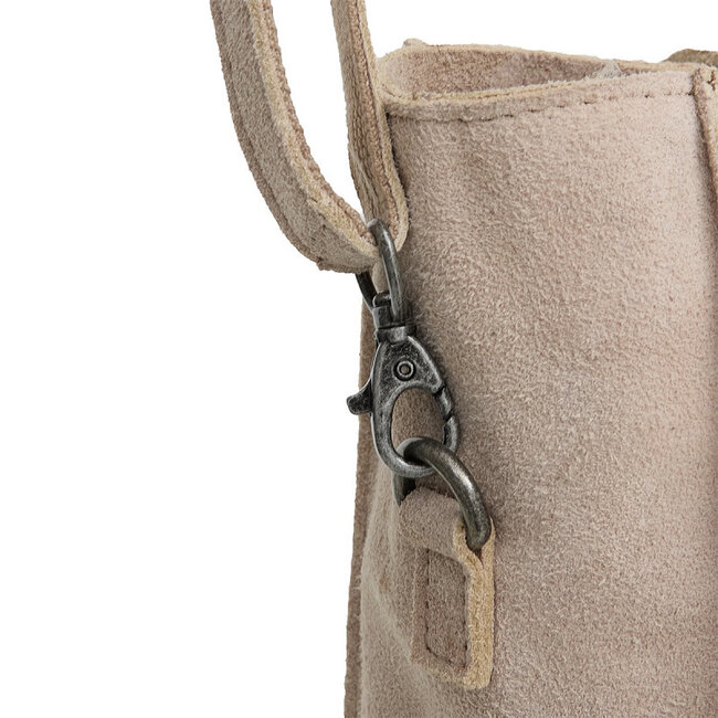 Justified  'Nyra' Suède Beige - Shopper & Laptop Bag - 14 inch