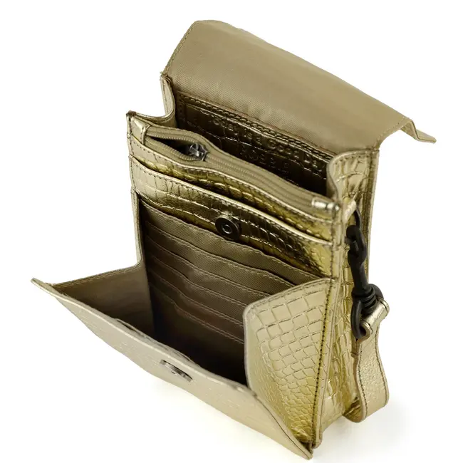 Bear Design Schoudertasje 'Robbie' 2.0 Champagne Croco