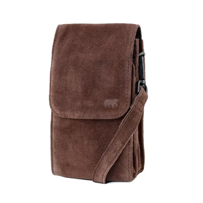 Bear Design Suède Schoudertasje 'Robbie' 2.0 Choco