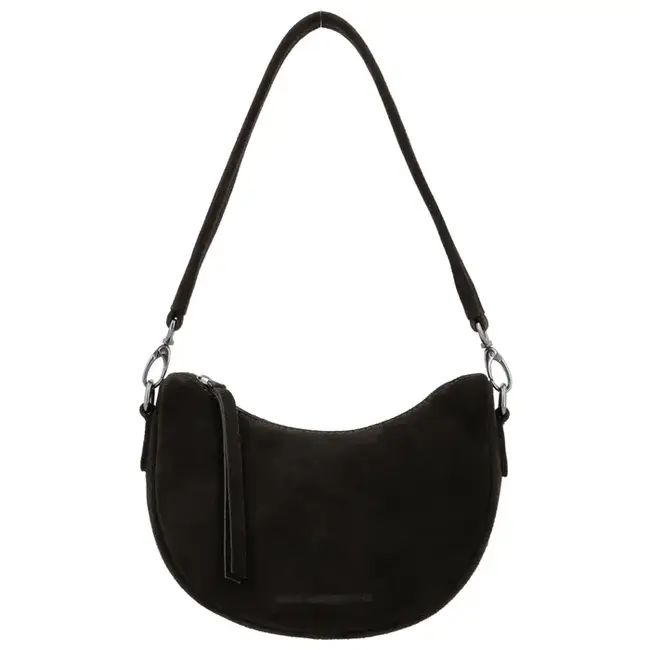 Hide & Stitches Suède Crossbody 'Brazos' Donkerbruin