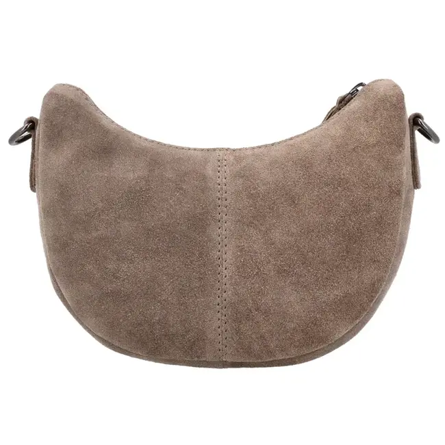 Hide & Stitches Suède Crossbody 'Brazos' Taupe