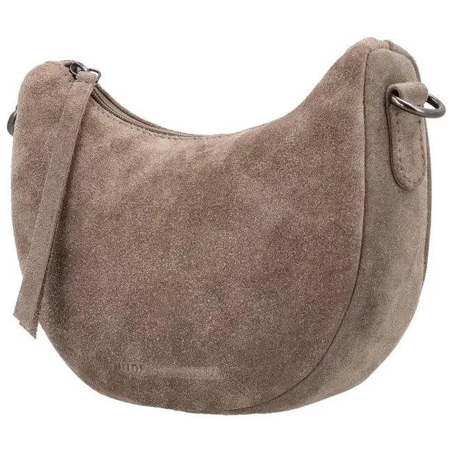 Hide & Stitches Suède Crossbody 'Brazos' Taupe