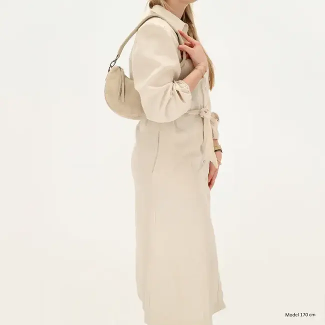 Hide & Stitches Suède Crossbody 'Brazos' Beige