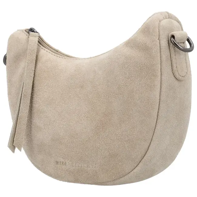 Hide & Stitches Suède Crossbody 'Brazos' Beige