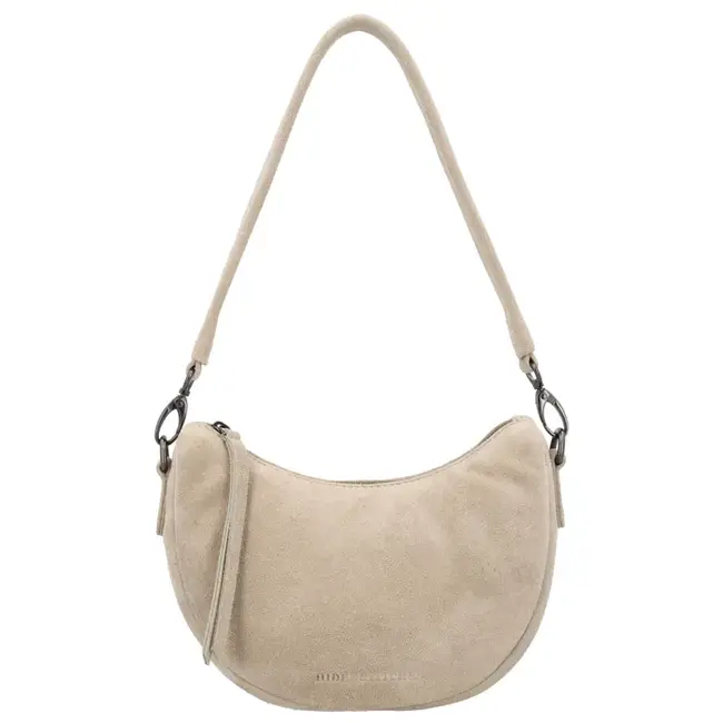 Hide & Stitches Suède Crossbody 'Brazos' Beige