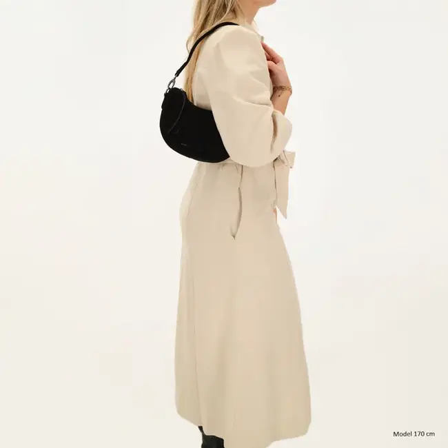 Hide & Stitches Suède Crossbody 'Brazos' Zwart