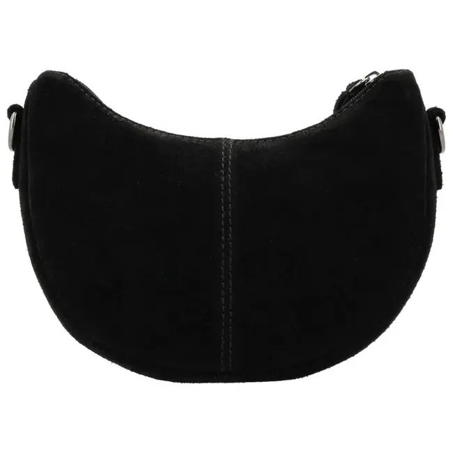 Hide & Stitches Suède Crossbody 'Brazos' Zwart