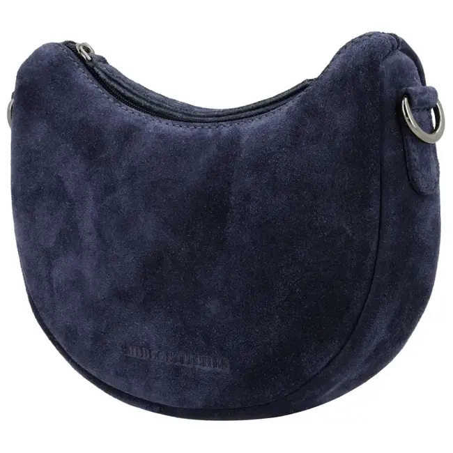 Hide & Stitches Suède Crossbody 'Brazos' Blauw