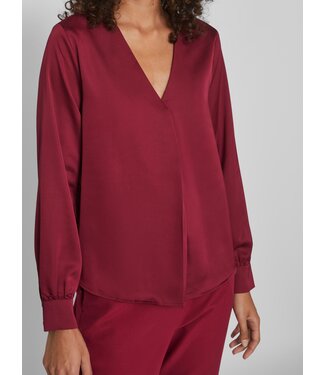 VIELLETTE V NECK LS TOP BR