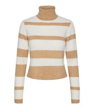 PCSESILJE LS ROLLNECK KNIT STRIPE