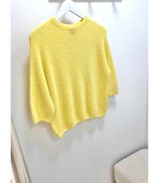 MILA  & ME ALPACA TOP 3/4 SLEEVE SUNNY YELLOW