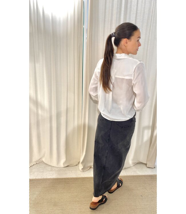 PCJESSIE HW ANKLE DENIM SKIRT BL