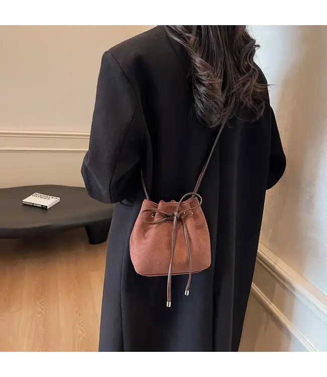 JOAN BALLOON BAG SUEDE BROWN