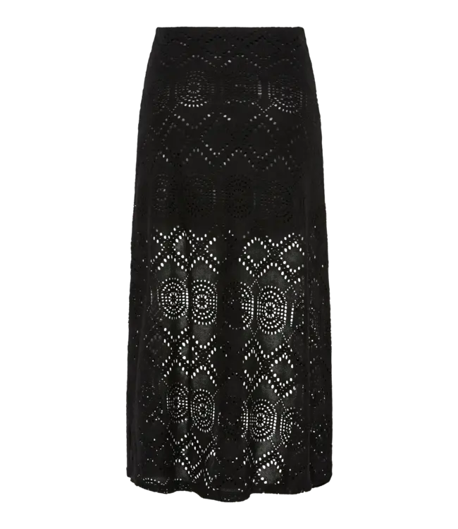 PCSONNIE HW MIDI SKIRT BL