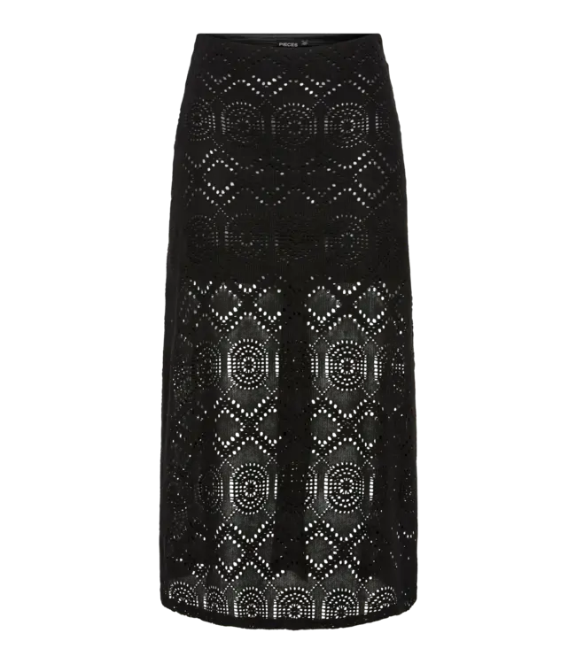 PCSONNIE HW MIDI SKIRT BL