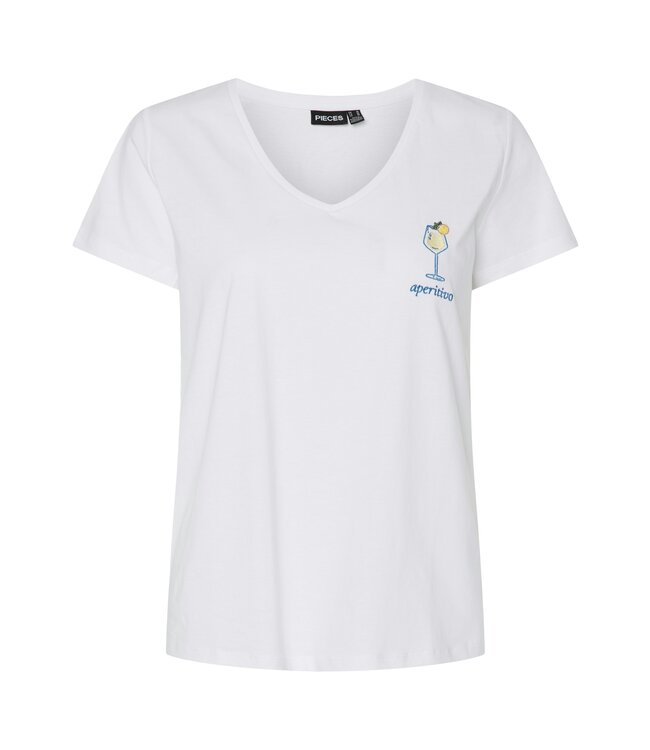 PCTUA SS V NECK PRINTED T-SHIRT