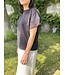 VIZIMA CROCHET O NECK SS TOP BL