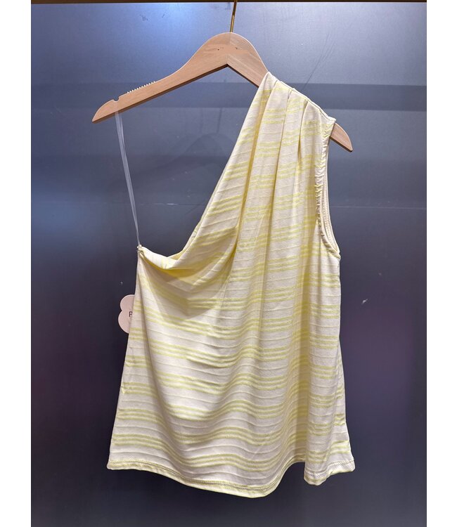 ONE SHOULDER STRIPE TOP YE