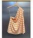 ONE SHOULDER STRIPE TOP OR