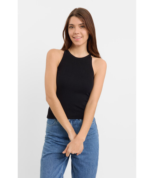 FINE KNIT TANK TOP BL