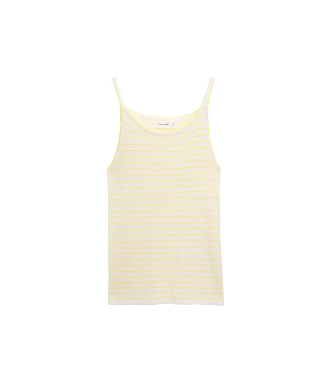 FINE RIB KNIT TOP STRIPES YE