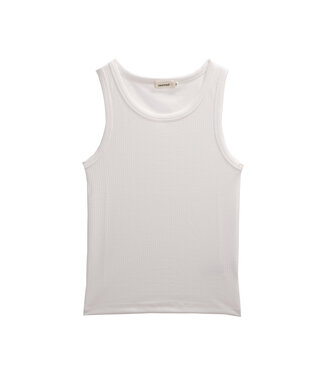 THE BASIC TANK TOP STRETCH RIB WH