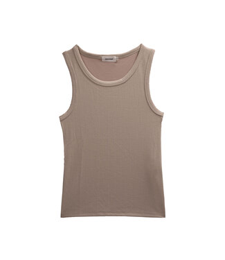 THE BASIC TANK TOP STRETCH RIB BE