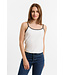 WHITE TOP BLACK LINED