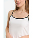WHITE TOP BLACK LINED