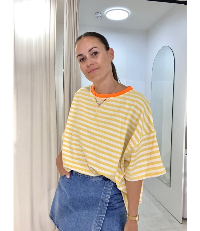 L’ESSTIEL TSHIRT BOBBY STRIPES YE