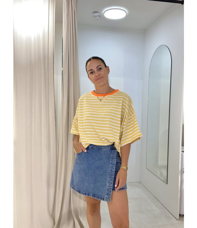 L’ESSTIEL TSHIRT BOBBY STRIPES YE