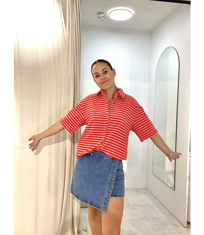 AZZURO TERRY STRIPE POLO RP