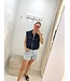 ZIPPER GILET STRIPE BL