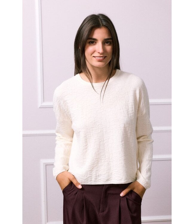 MILA  & ME FINE PATTERN KNIT CR