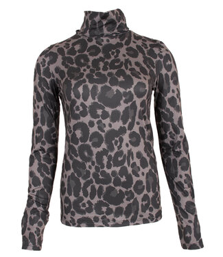 LONGSLEEVE COL LEOPARD GREY