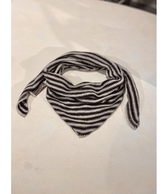 MILA  & ME KAIA SJAALTJE STRIPE DARK BROWN