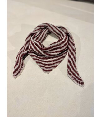 MILA  & ME KAIA SJAALTJE STRIPE BURGUNDY