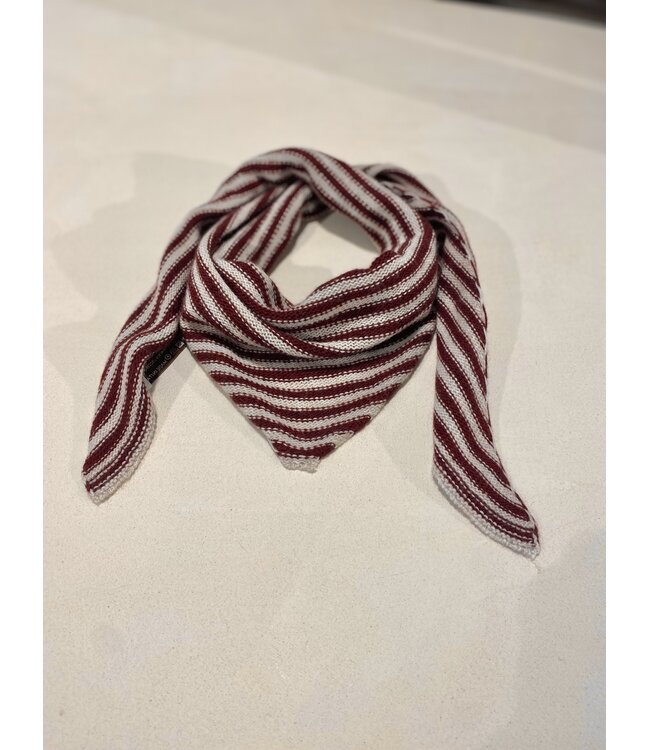 MILA  & ME KAIA SJAALTJE STRIPE BURGUNDY