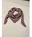 MILA  & ME KAIA SJAALTJE STRIPE BURGUNDY