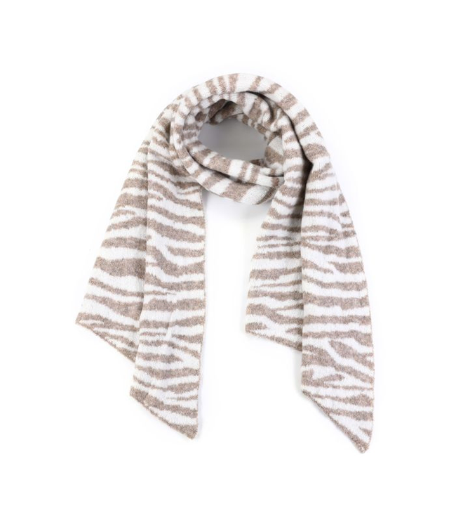 MILA  & ME TEA SJAAL PRINT BEIGE