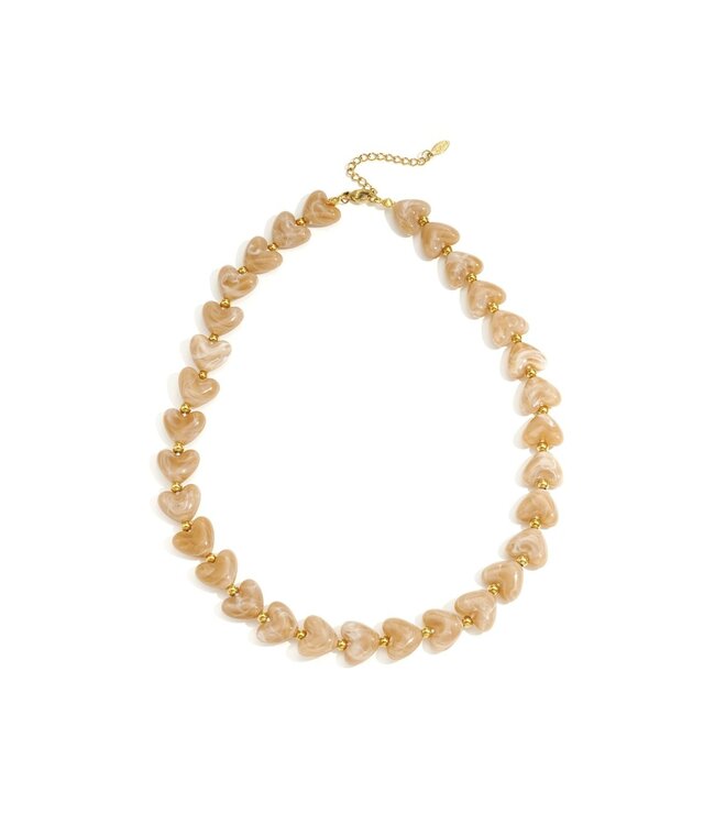MILA  & ME HARTJES KETTING TAUPE