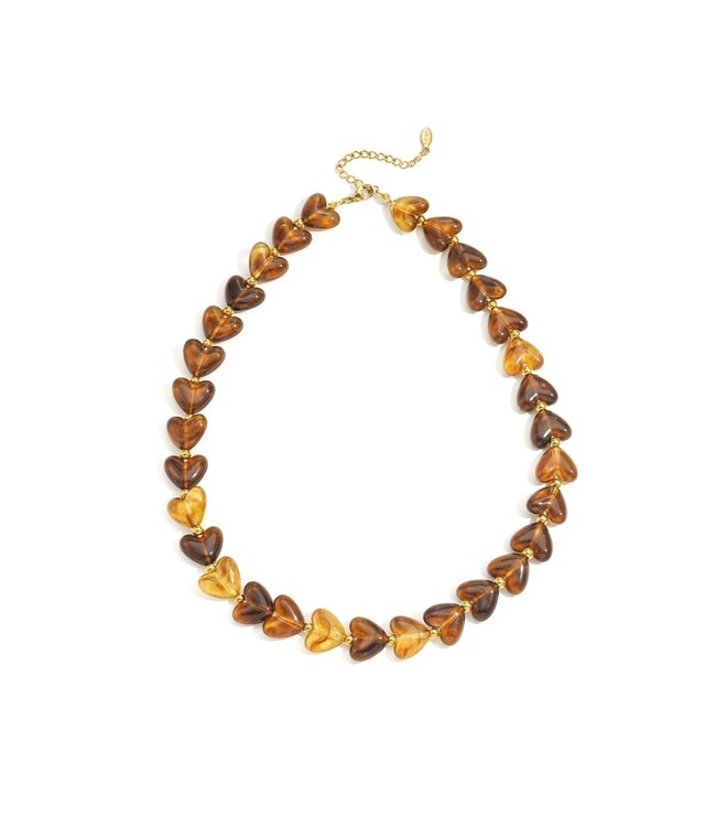 MILA  & ME HARTJES KETTING BRUIN