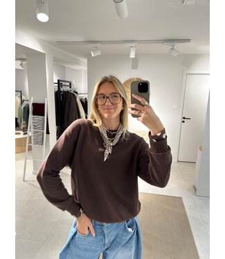 JUNA SWEAT + FINE CHECK SCARF CH