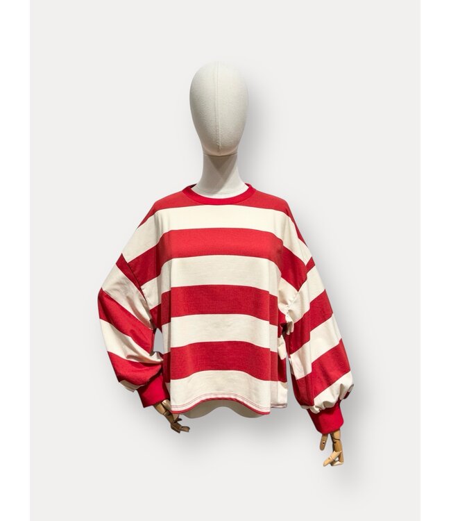 OTILLIA SWEAT BLOCK STRIPE RE