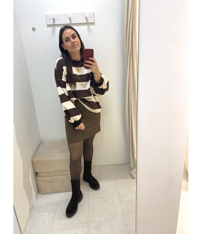 OTILLIA SWEAT BLOCK STRIPE BR