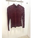 MILA  & ME SHEER LACE LONGSLEEVE BURGUNDY