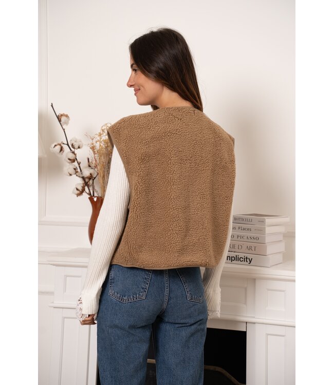 VIVI TEDDY GILET CAM