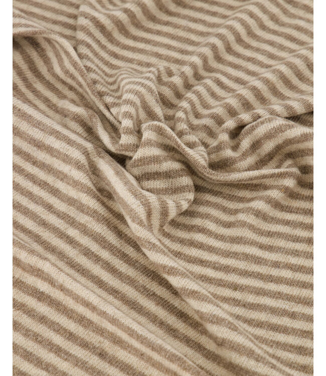 MILA  & ME CASSY SJAAL STRIPE TAUPE / CREME